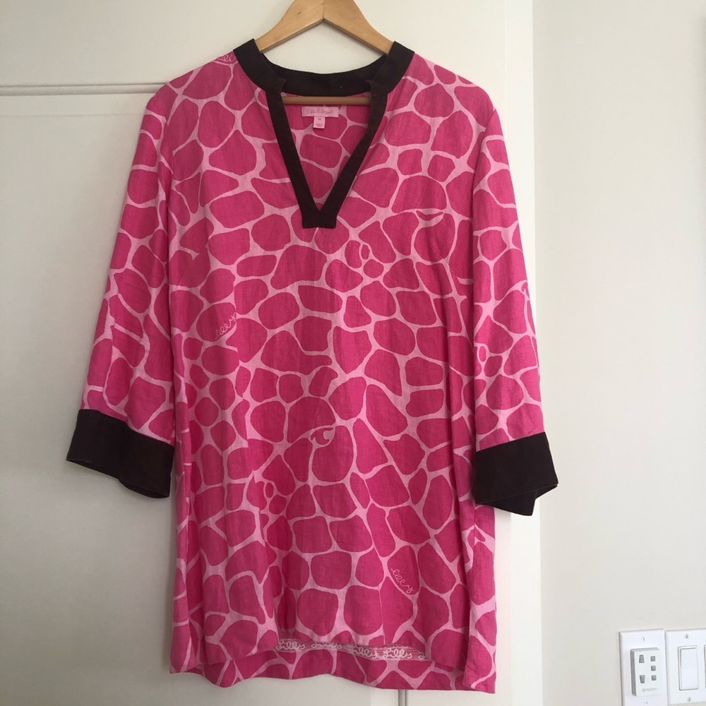 Lilly Pulitzer Giraffe Print Tunic Top